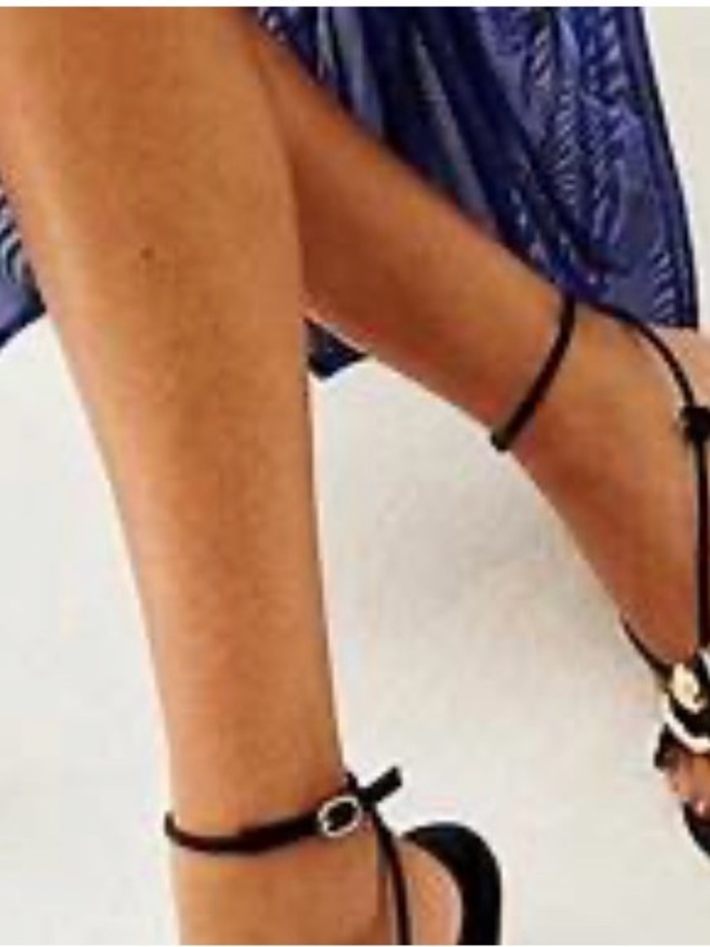 Vix Paule Hermanny white Ankle strap flat Sandals with gold hardware Accents.